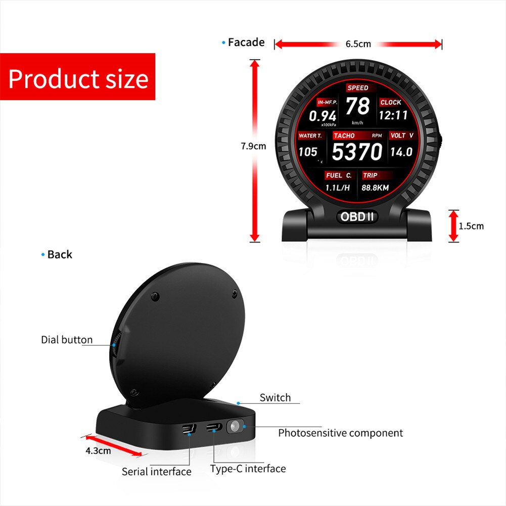  ÷ F10 ڵ HUD F10 OBD,  ,   ü ̾, 50g, 9V  16Vdc ׼